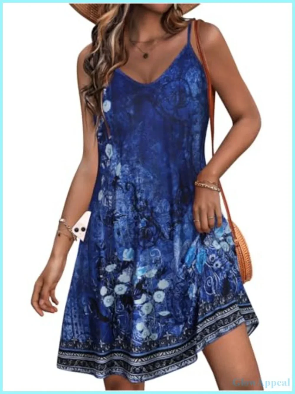 Spaghetti Strap Sundress with Pockets Beach Cover Up